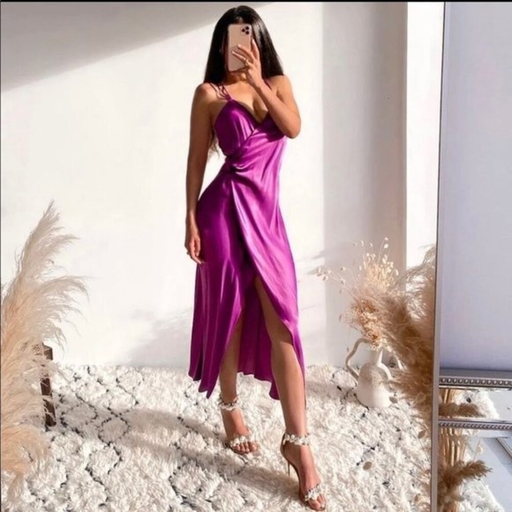 ZARA KNOTTED SLIP DRESS
